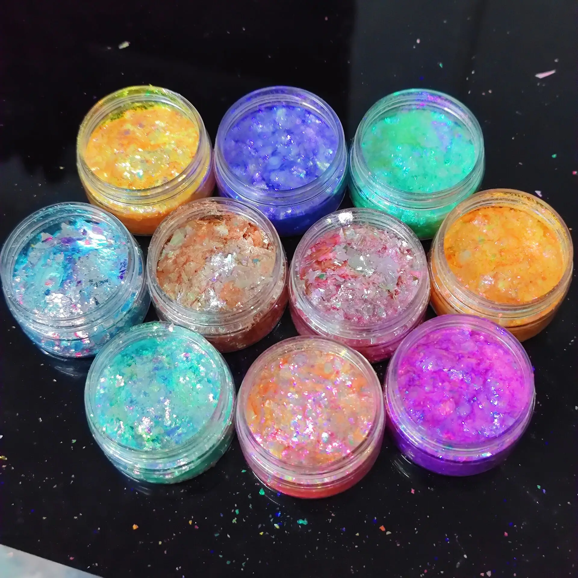 1g/Lot Cosmetic Grade Iridescent chrome chameleon color shift mica powder  for lipgloss/Eyeshadow