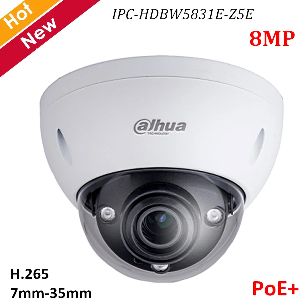 IP-камера Dahua H.265 POE 8 Мп встроенная инфракрасная сетевая камера 7-35 мм объектив с
