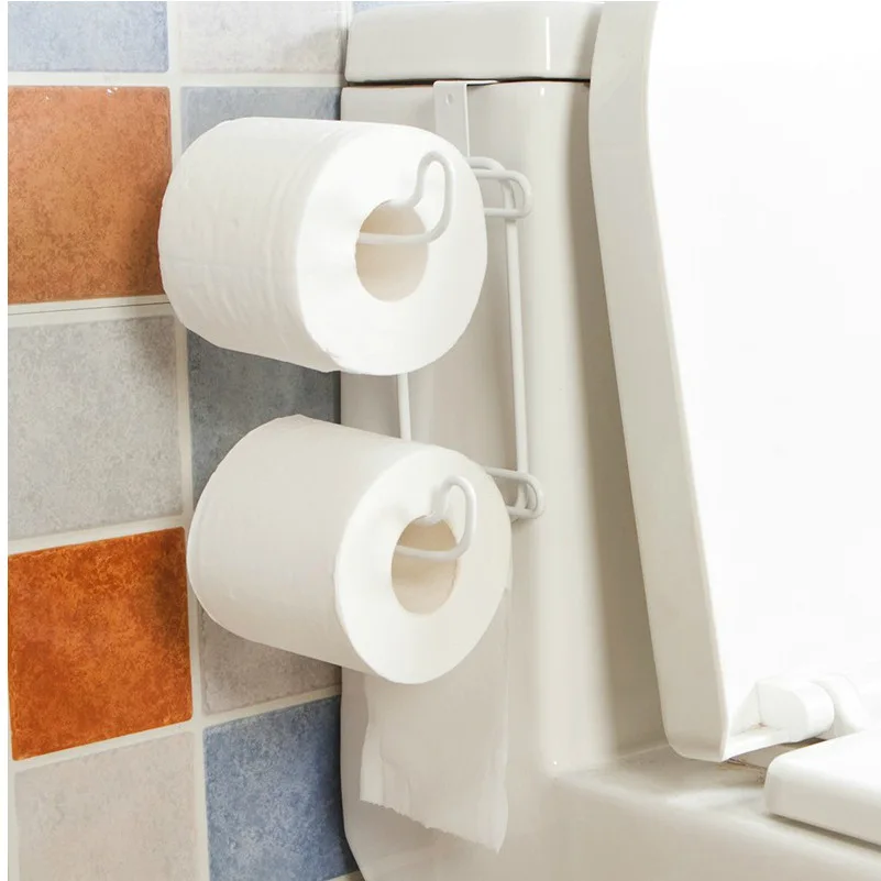Железный 2 слойный держатель для хранения туалетных рулонов бумажные крючки