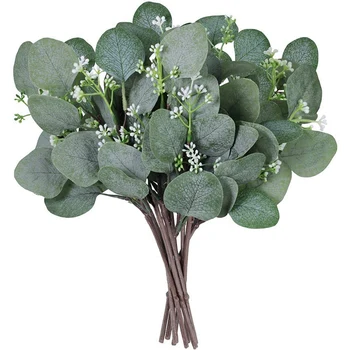 

Artificial Eucalyptus Leaf Stem Bulk Artificial Eucalyptus Leaf Plant Green Artificial Green Plant Holiday Green Wedding