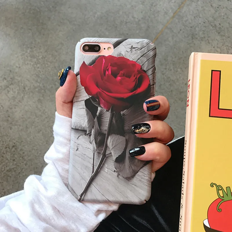 Корейский ретро розовый сексуальный красивый чехол для телефона iphone 8 7 plus модный