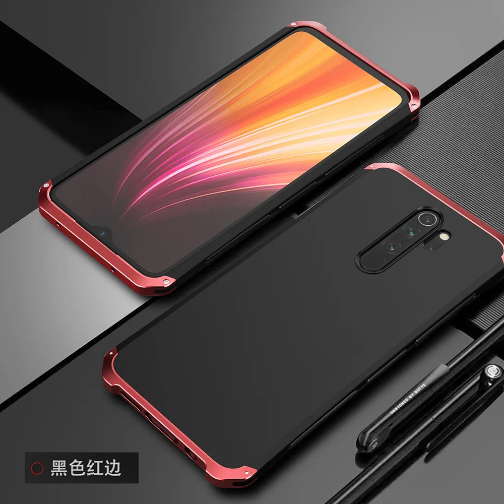Чехол для Xiaomi Redmi Note 8 Pro алюминиевая металлическая рамка твердый пластиковый чехол на заднюю панель для Xiaomi Redmi Note 8 Pro Fundas идеальное ощущение