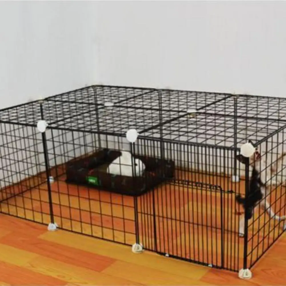 DIY комбинированная проволочная сетка клетка для домашних животных клетка для собак кошек кроликов многофункциональная забор железная клетка морская свинка Металлические Клетки для хомяка забор для домашних животных