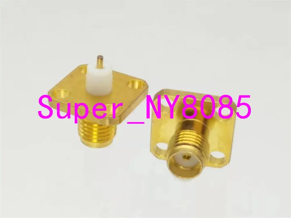 

SMA female jack with 4 holes flange PTFE deck solder RF Coaxial connector