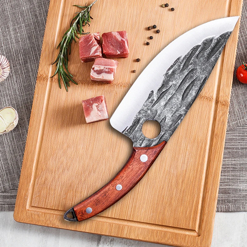 Dropship Qulajoy Serbian Chef Knife 6.7 Inch - High Carbon Steel Meat  Cleaver - Professional Japanese Full Tang Hammered Cutting Knife For  Kitchen Camping BBQ Outdoor to Sell Online at a Lower Price