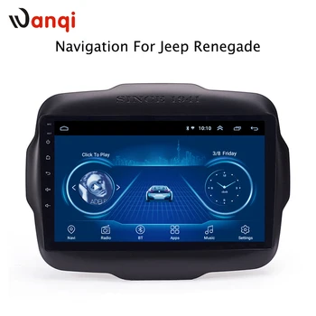 

wanqi 9" Android8.1 2.5D full touch screen car dvd player multimedia for Jeep Renegade 2016 2017 2018 auto navigation gps radio