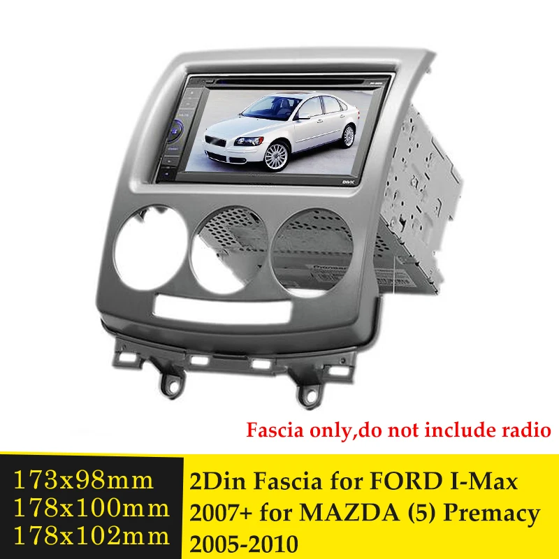 Двойная панель Din для FORD i-Max 2007 + MAZDA 5 Premacy 2005 рамка CD DVD-плеера комплект установки на