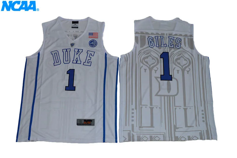 Новое поступление высокое качество Duke Harry Giles#1 футболка колледжа ограниченная Спортивная футболка S-XXXL - Цвет: 1