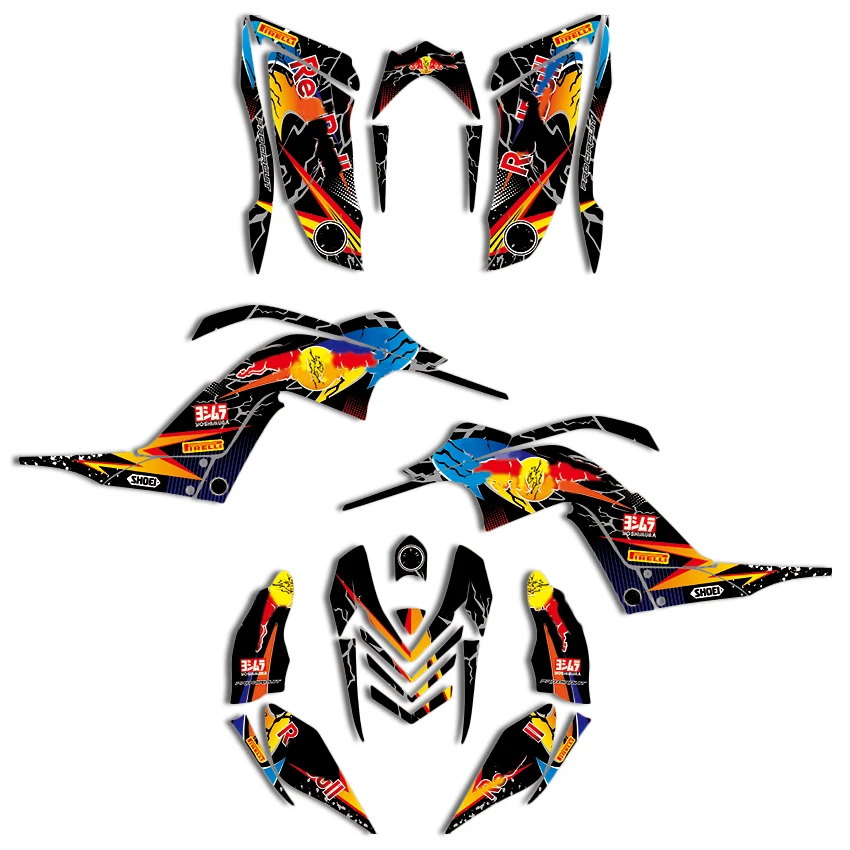 Graphic Sticker Decal For Yamaha Raptor 700R YFM700 2006 2007 2008 2009 2010 2011 2012 ATV