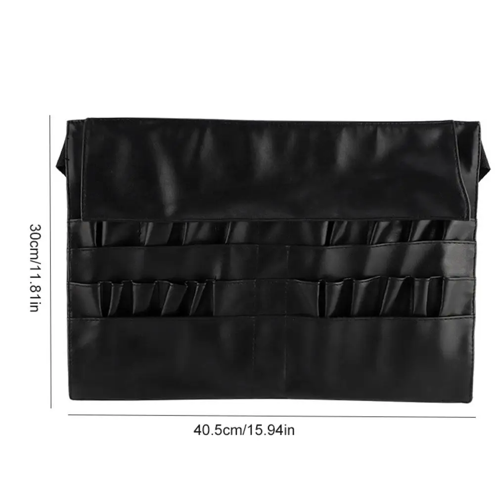 Professional Multifunctional Makeup Brush Bag With Belt Strap Large Capacity PU Material Makeup Brush Waist Bag Beauty Bag New