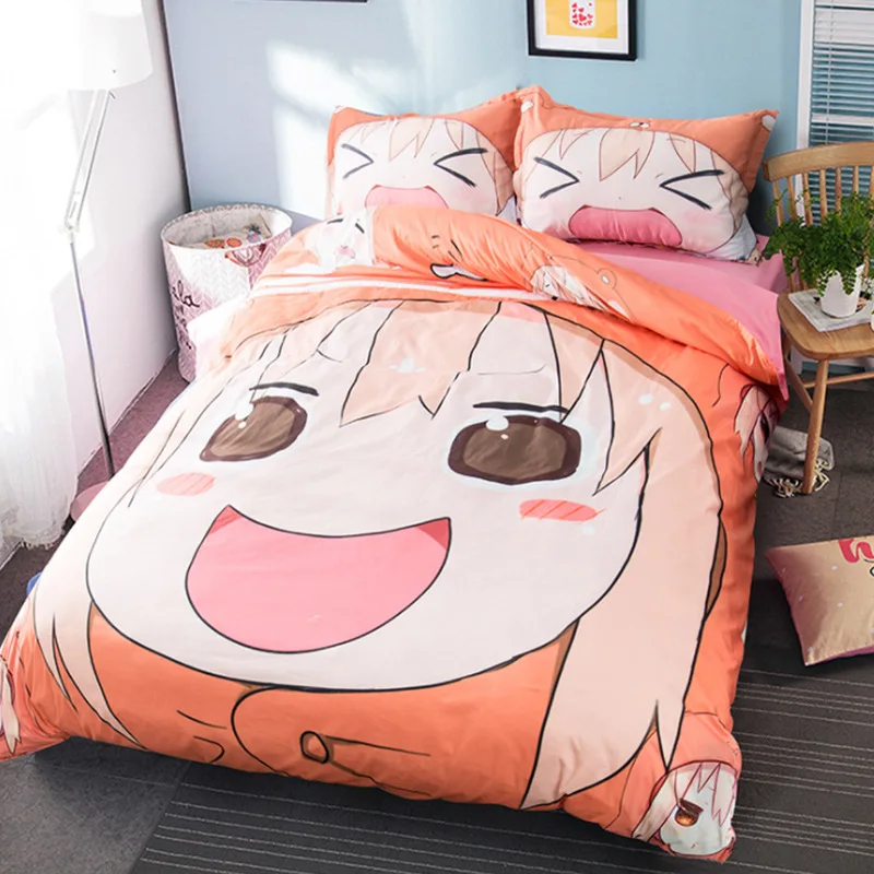 Japan Cartoon Anime Bedding Duvet Set Single Student Quilt 1*Duvet Cover Set Quilt for Kid Bedroom Boy Children Bed Sheet