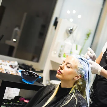 

3pcs Durable Portable Handle Hair Tinting Bowl Hair Tinting Bowl Suction Cup Bowl for Barber Salon Women Home