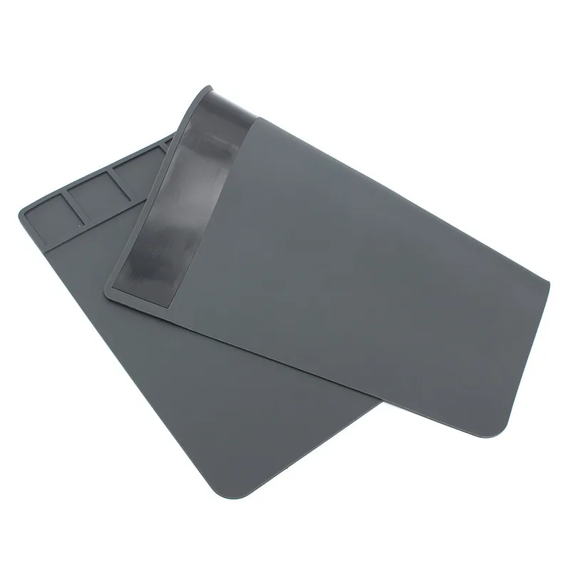 Kopen 490X350X5 Mm Isolatie Silicone Pad Bureau Mat Hittebestendig Onderhoud Platform Voor Bga Solderen telefoon Pc Reparatie Station