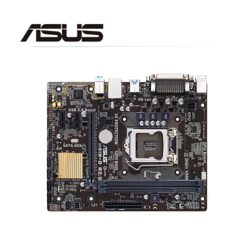 Материнская плата для настольных ПК Asus H81M-D R2.0 H81 LGA 1150 LGA1150 Core i7 i5 i3 DDR3 SATA3 USB3.0
