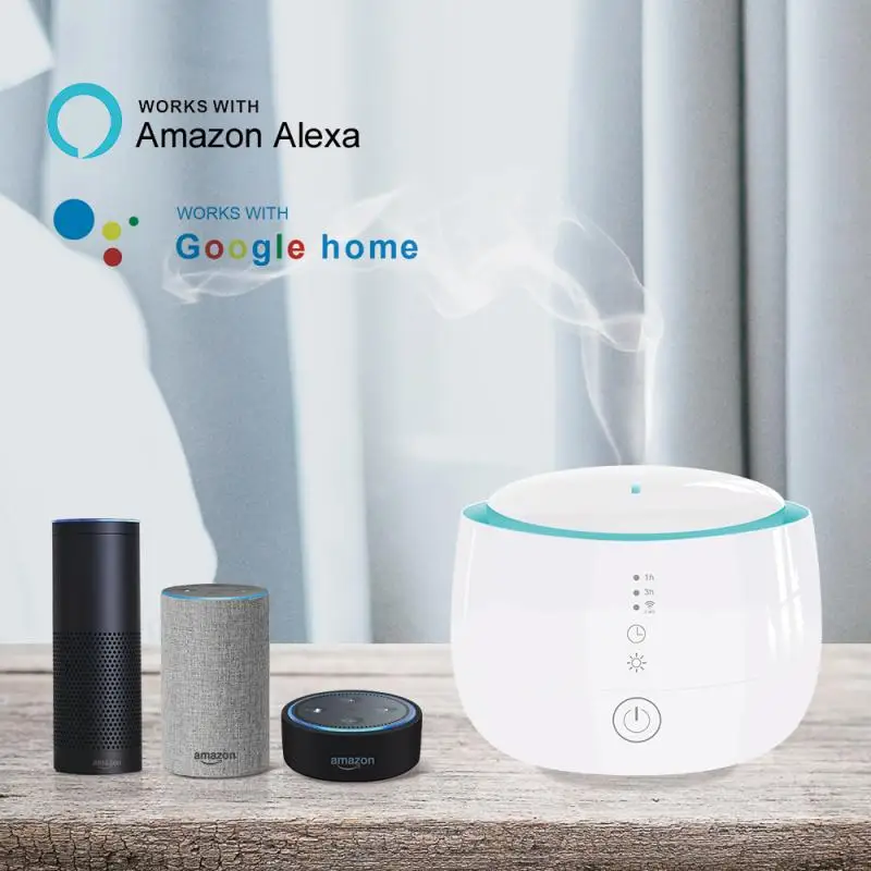 Wifi беспроводной арома-диффузор эфирного масла 300 мл увлажнитель tuya/Smart life приложение Совместимо с Amazon Alexa Google Home Wifi беспроводной арома-диффузор эфирного масла 300 мл увлажнитель tuya/Smart life приложение Совместимо с Amazon Alexa Google Home