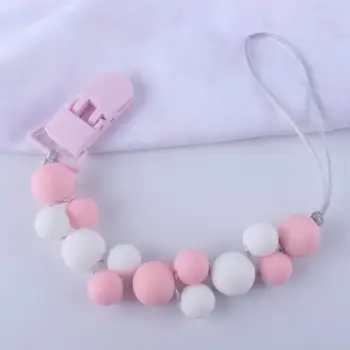 

New Baby Teething Pacifier Clips for Baby Infant Nipple Safe Silicone Beads Pacifier Chain Baby Nipples Chew Toys Accesories