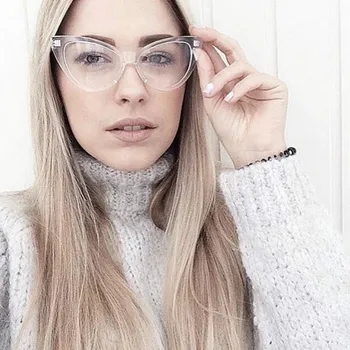 

Transparent Eyeglasses Cat Eye Retro Glasses Frame Luxury Brand Design Glasses Women Eyewear Frames Optical Spectacle Frame