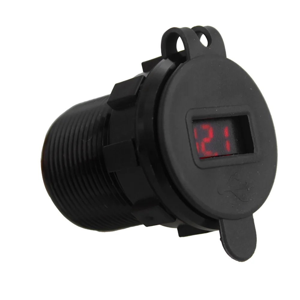 Dual USB Car Charger LED Display Car Charger Metal Power Outlet For Huawei P20 P30 Pro Xiaomi USB Car Charger Fast Charging