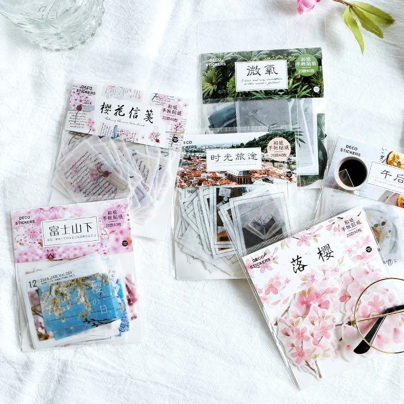 

40pcs/pack Scrapbook Stickers Decoration DIY Album Diary Planner Stationery Sticker Stickers School Supplies