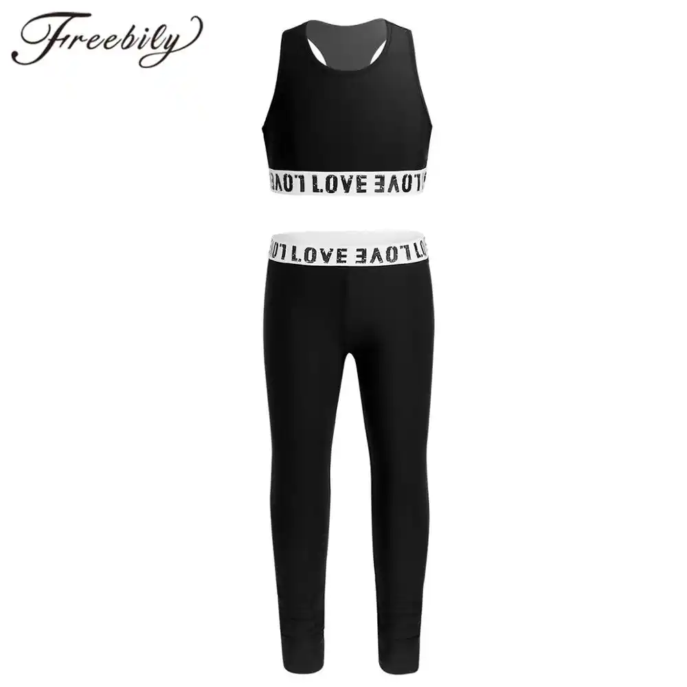 girls leggings and crop top set