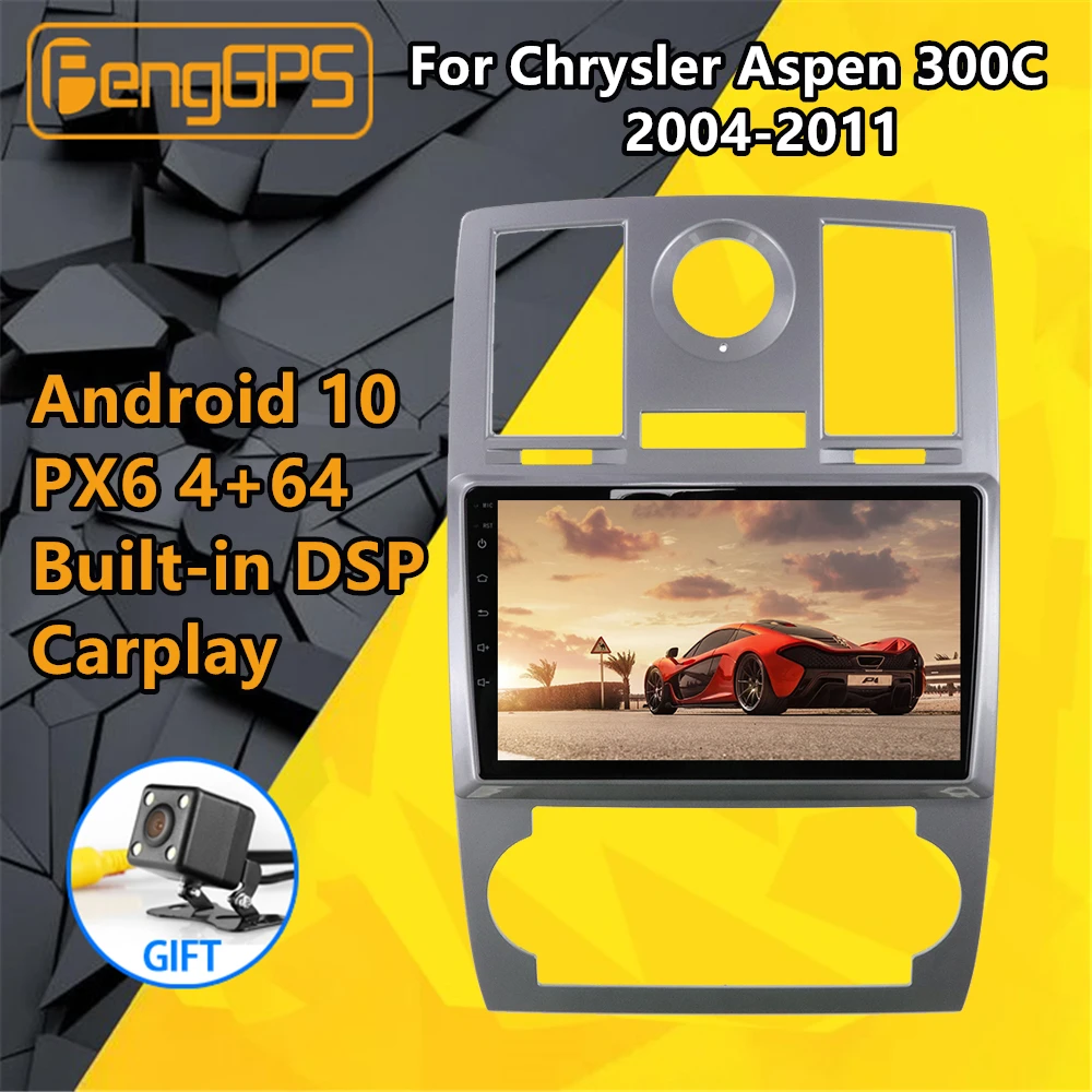 Автомобильный мультимедийный плеер Chrysler Aspen 300C 2004 2005 2006 2011 стерео IPS экран Android PX6