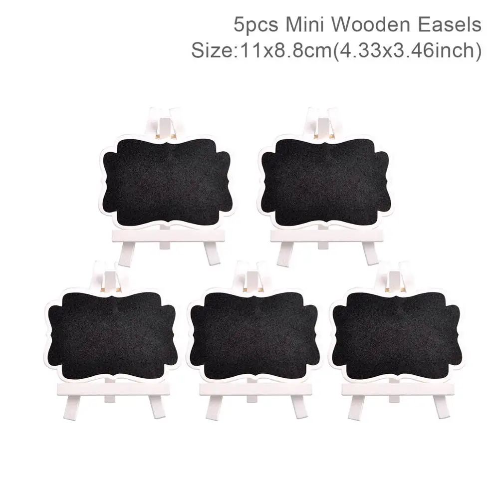 5pcs Large White Huiran, белые деревянные мини доски Mr Mrs, товары для свадебной вечеринки, свадебные украшения для свадеб, деревенский декор для свадебного стола - Цвет: 5pcs Large White