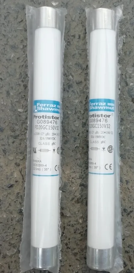 Предохранители: FD20GC150V32 CC1500 CP grc 20.190.32 1500VDC 32A G089476 20*190/FD20GC150V25 F089475 20*190 aR