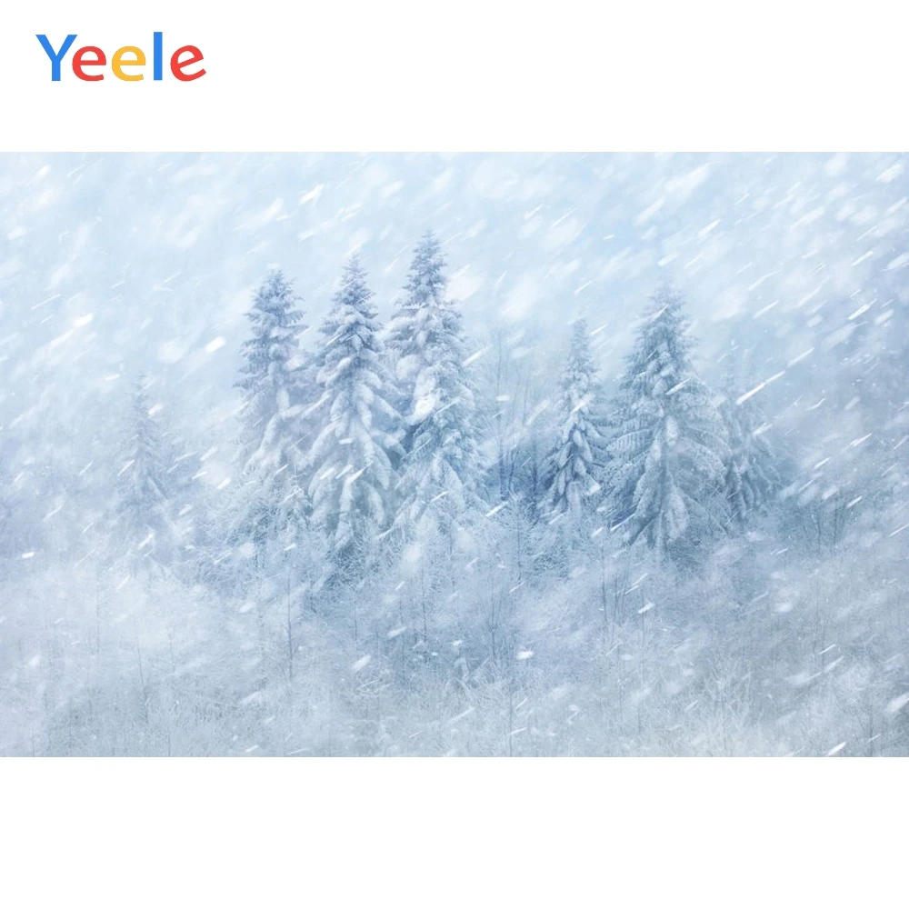 Виниловый фон для студийной фотосъемки с изображением Yeele зимнего снега снежинок рождественской елки