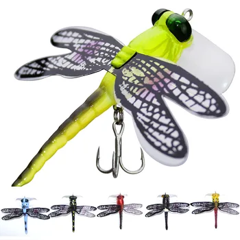 

Lures Dragonfly Decoy Simulation simulation bait 7.5cm 6G Surface of the water system wavelet crawler bait topwater with hooks