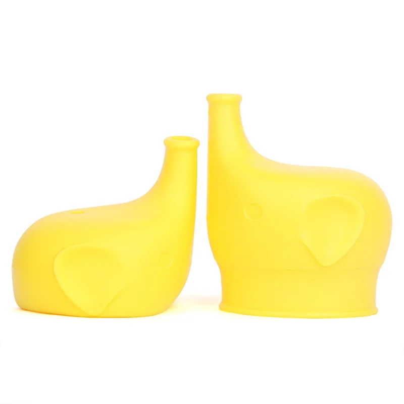 Yellow Практичный силиконовый Еда-Класс крышка Сиппи чашки герметичность для учащихся фидер - Цвет: Yellow