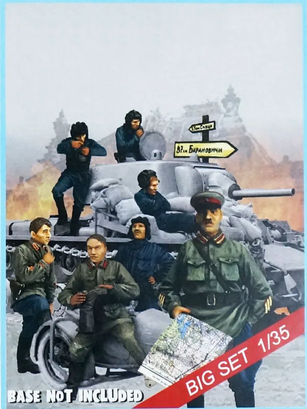 Модель 1/35 года из смолы Строительный набор фигурка советского солдата 7