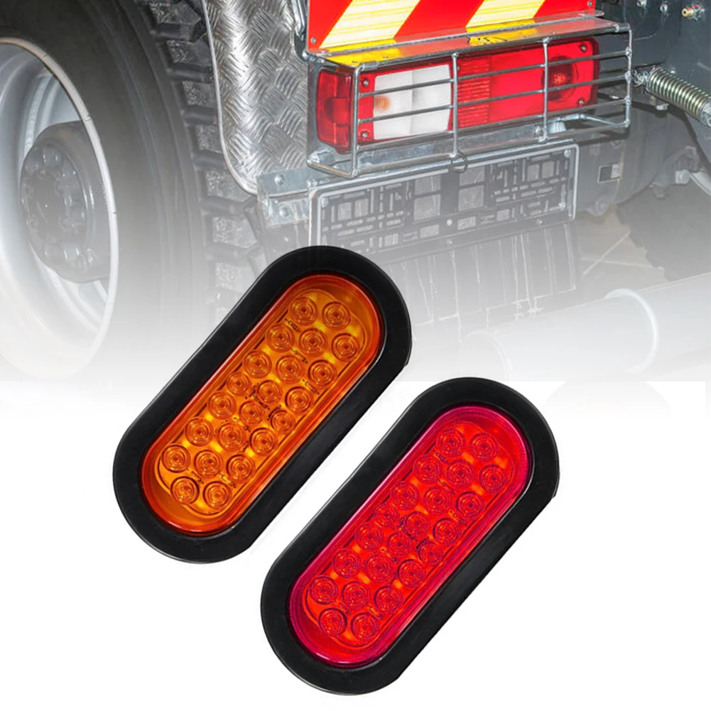 

OLVEO Car Accessories 10-30V LED Lights 22 LEDs Adjustable Side Marker Lights Warning Lights Taillights For Truck Van Pickup