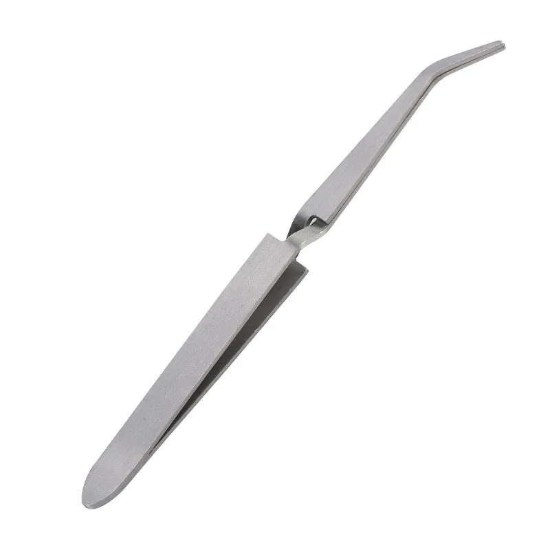 Stainless Steel Cross Action Tweezers Nail Styling Clip Manicure Nail Art Tools Shaping Tweezer Acrylic UV Gel Curve Fixed Pinch