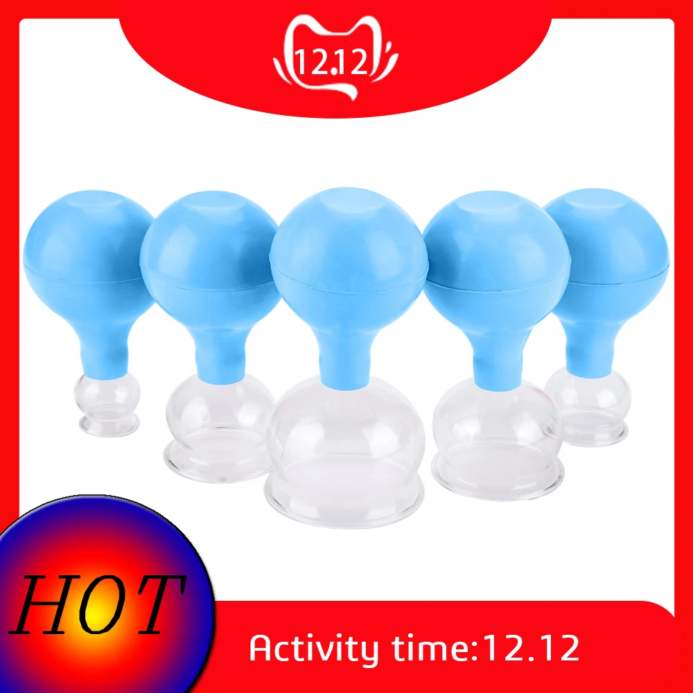 

Rubber Vacuum Cans For Massage PC Suction Cup Anti Cellulite Vacuum Massager Therapy Suction Cup Kit Family Chinese Cupping