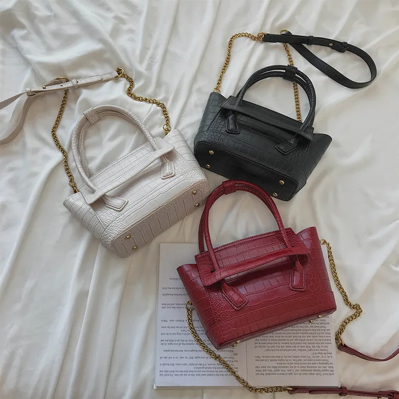 

Crocodile Pattern Crossbody Bags For Women 2019 Small Chain Handbag small bag PU Leather Hand Bag Ladies Designer Evening Bags 4