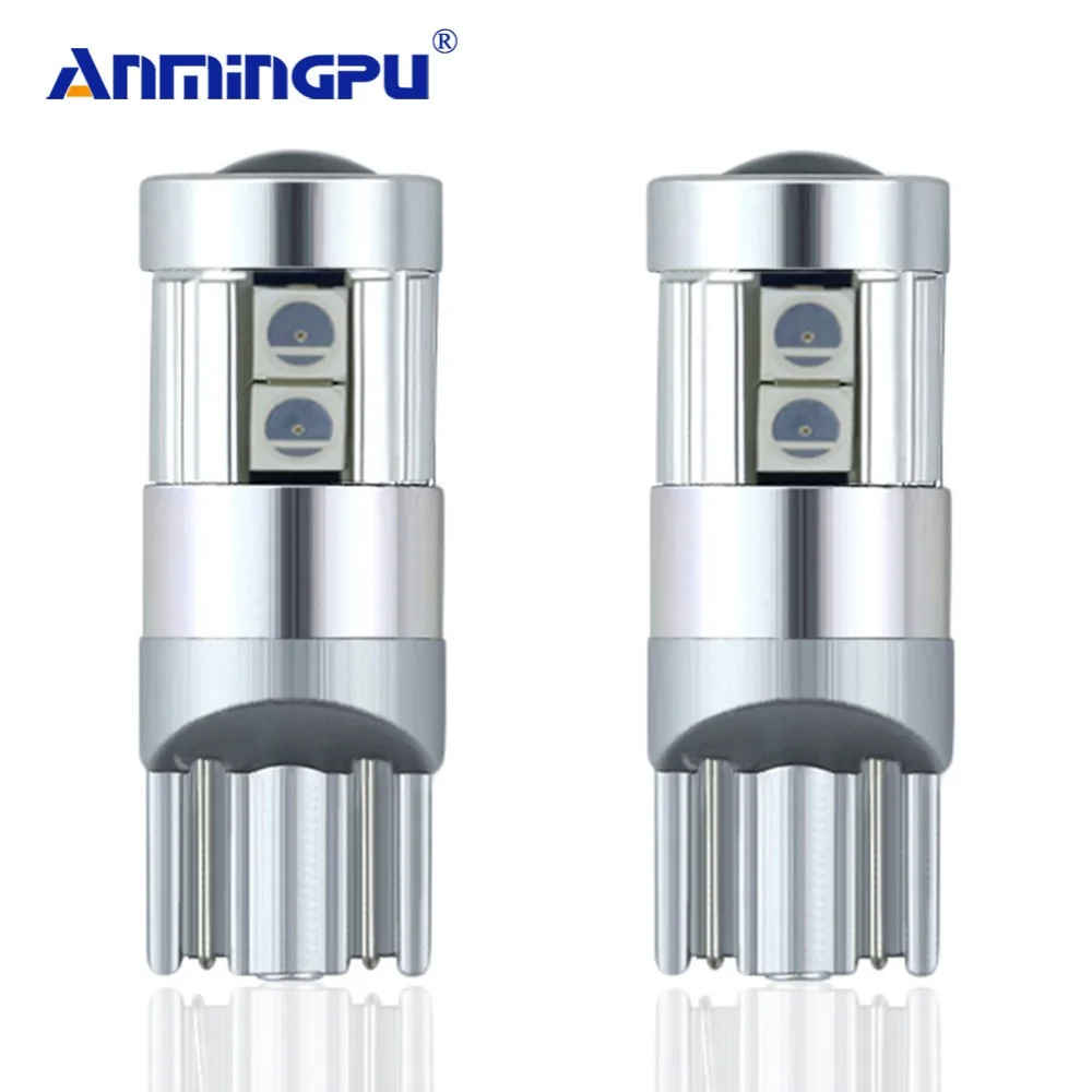 Светодиодный светильник ANMINGPU 2 шт. T10 белый 168 501 W5W светодиодный Клин 3030 5SMD 12 В 6000 К