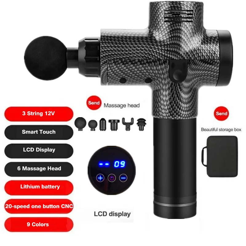 

6 Massage Head Muscle Massage Gun Relaxation Massage Gun Yoga Fitness Aid Massager Impact Gun Electric High Qulity Stimulator