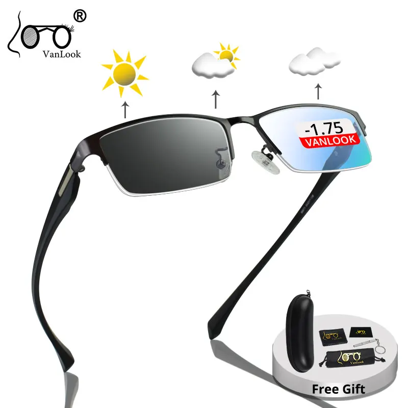 Occhiali da sole fotocromatici camaleonte lente miopia blu blocco della  luce occhiali per Computer da uomo gioco per vista 0.50 0.75 175 2.5  6|Men's Blue Light Blocking Glasses| - AliExpress