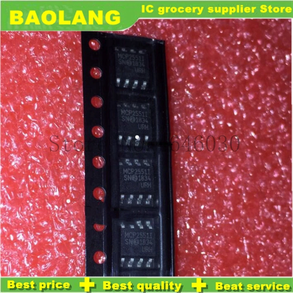 

1pcs/lot MCP2551-I/SN SOP-8 MCP2551 High speed CAN transceiver IC In Stock
