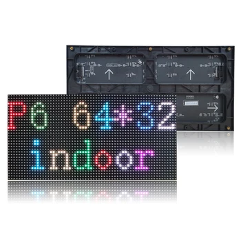 

SMD3528 P6 LED Panel Indoor 64*32 pixel P6 LED Display Module full color 384*192mm