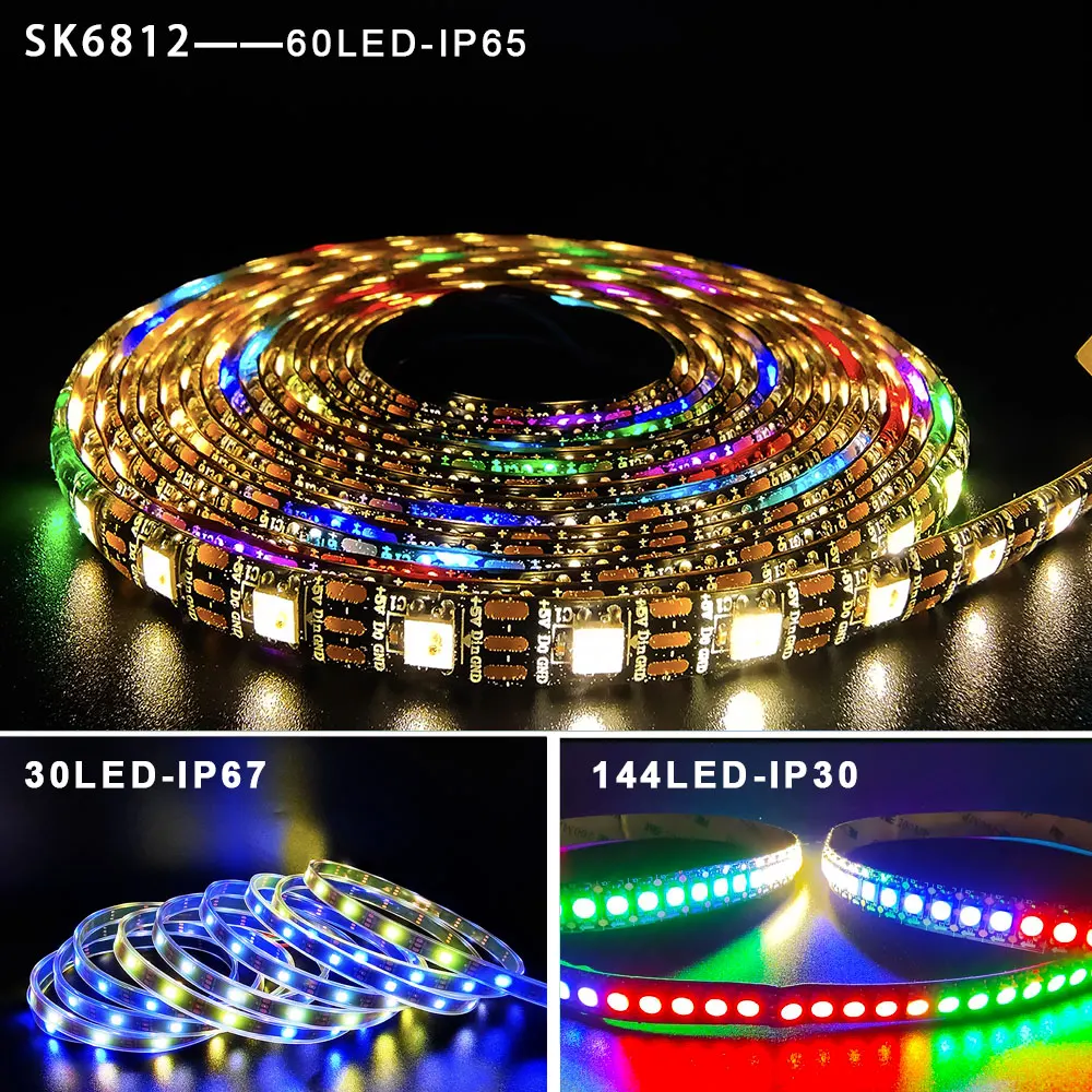 WS2812B SK6812 WS2813 WS2815 WS2811 умная цветная (RGB) 5050SMD светодиодные полосы индивидуально
