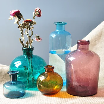 

Modern Creativity multicolor glass vase home decorative Air bubbles Minimalist Tabletop Vase wedding home decorations J