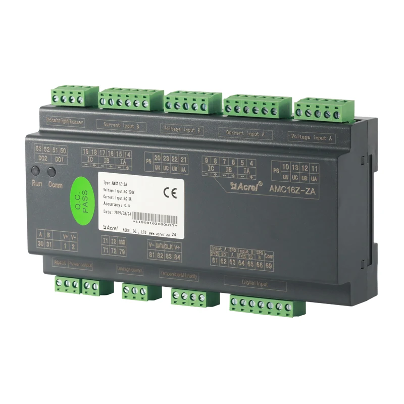 

Acrel 2 channel three phase incoming lines AC din rail multi circuit power meter AMC16Z-ZA for IDC Data center monitoring