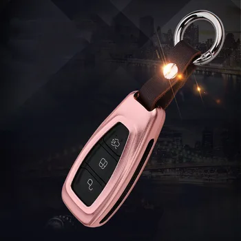 

Aluminium Alloy Car Key Case Cover For Ford C-MAX Focus RS ST Fiesta MK3 MK4 2011 2012 2013-2018 Kuga escape ecosport Accessory