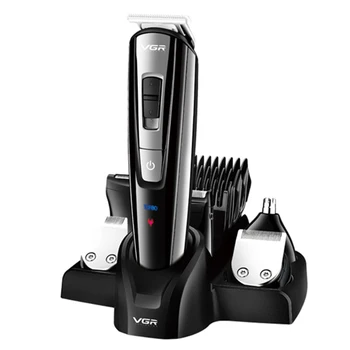 

Vgr V-025 Multifunctional Hair Clipper 6 in 1 Rechargeable Razor Electric Razor Knife Hair Clipper Nose Hair Trimmer Eu Plug