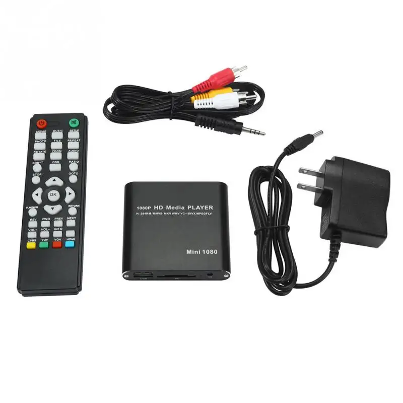 1080P HDD плеер USB хост Мини медиа домашний аудио Full HD HDMI AVI AV Портативный MMC MKV карта памяти чтение легкий