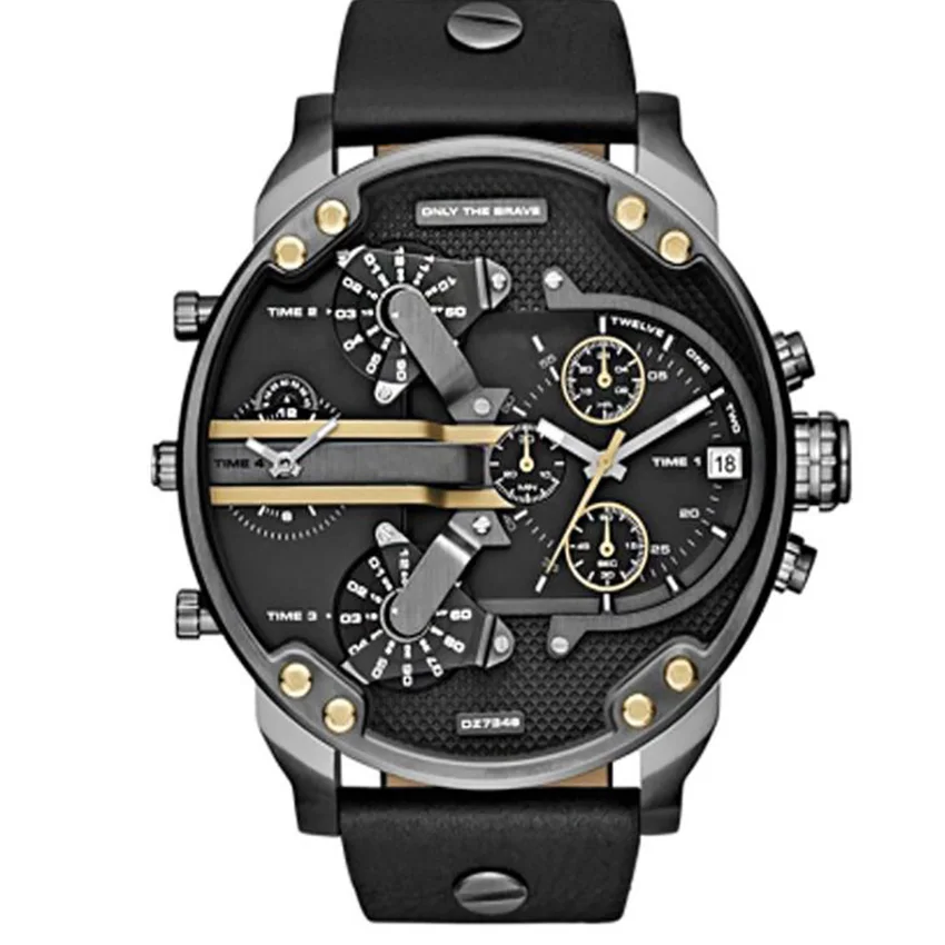 Watch Men horloges mannen Fashion zegarki mesk Quartz Wristwatch Leather Strap Waterproof Reverse Watch Anticlockwise Men Watch