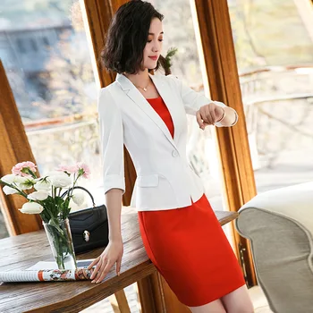 

Positive Pack Face Try-on Suit Occupation Pack Middle Sleeve Skirt