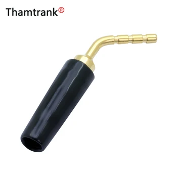 

100pcs/lot Angel Pin 2mm Banana Plug Speaker Terminals Ampfier Plugs Screw Solder-free Hi-fi Adapter Copper Gold Plated Plug