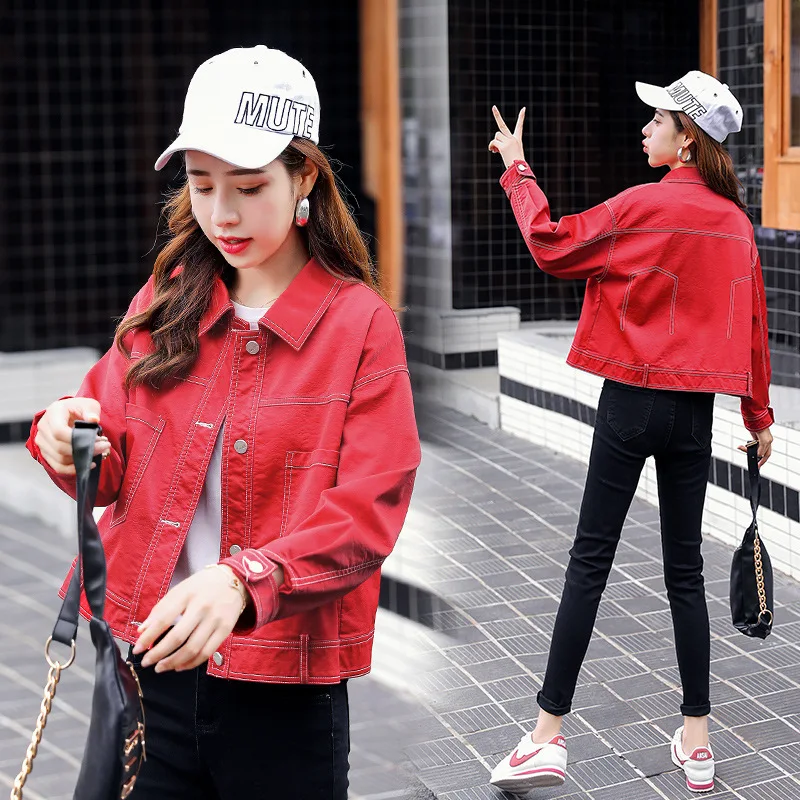 

Two August Coat Women's 2019 New Style Spring And Autumn Short Versatile Fashion Men's Lightweight Jackets Coat Early Autumn Ele